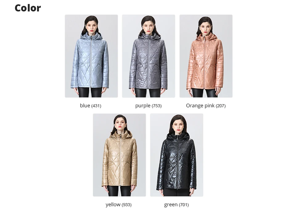 GASMAN 2022 NEW Spring Autumn Jackets Short fashion zipper Women coat Lightweight warm Women's jacket Hooded outwear 81071