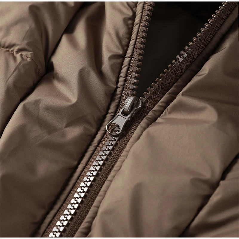 Warm Women's Puffy Quilted Hooded Long Cotton Coat Loose Solid Stand Collar Lace Up Zipper Overcoats 2026 Winter Lady Outwear