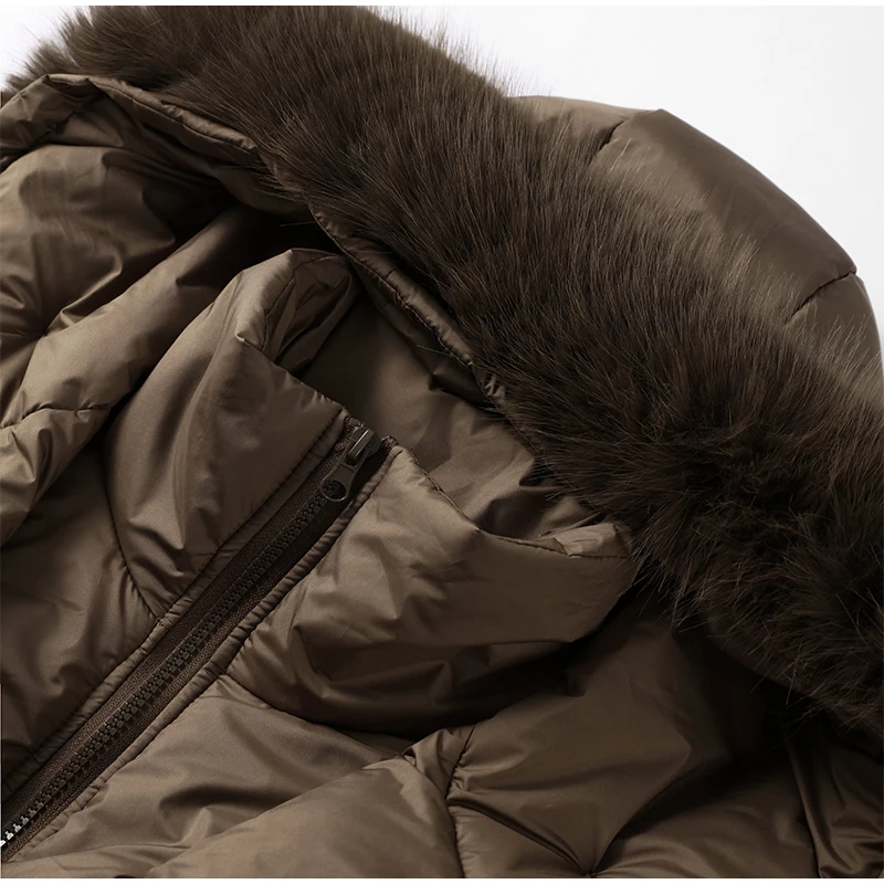 Warm Women's Puffy Quilted Hooded Long Cotton Coat Loose Solid Stand Collar Lace Up Zipper Overcoats 2026 Winter Lady Outwear