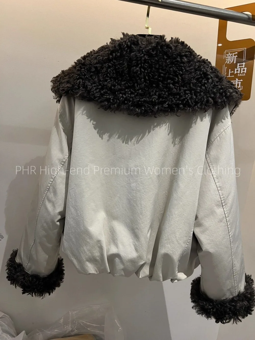 Neploe Moda Europe New Winter Parkas Fur Turn-down Collar Warm Thicked Women Clothing Loose Short Lambswool Minority Crop Tops