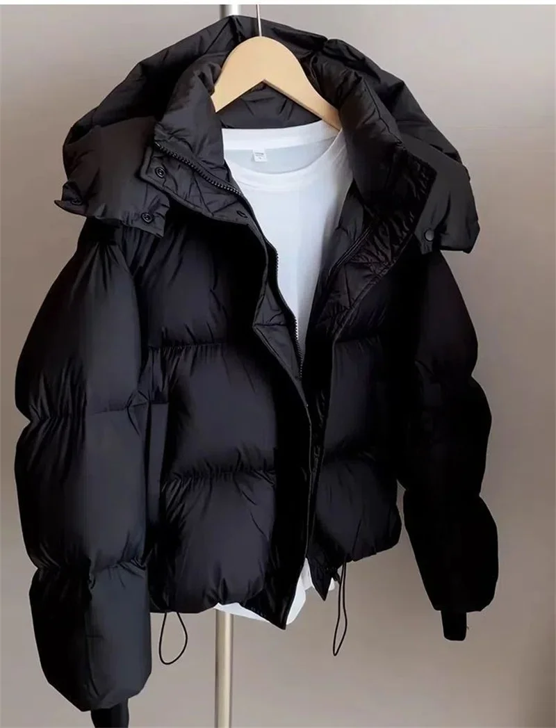 Ladies Short Down Cotton Jacket Women Winter Coat Jackets Warm Down Cotton Parkas New Fashion Hooded Loose Lady Bread Coats