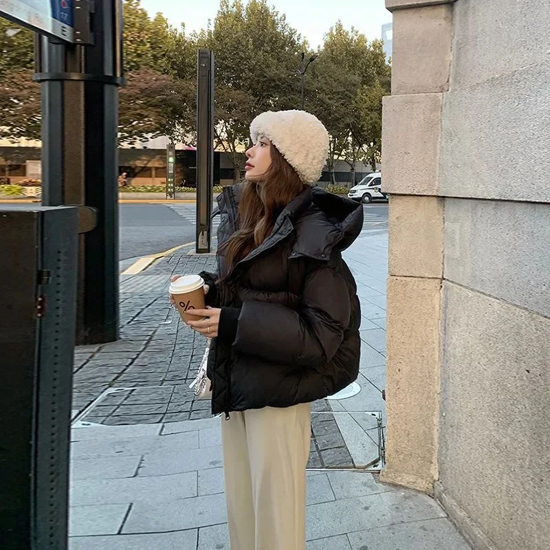 Ladies Short Down Cotton Jacket Women Winter Coat Jackets Warm Down Cotton Parkas New Fashion Hooded Loose Lady Bread Coats