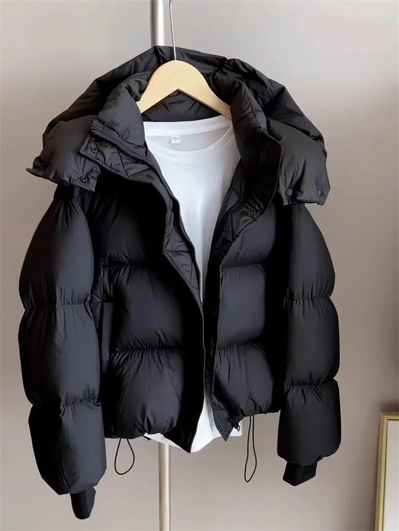 Ladies Short Down Cotton Jacket Women Winter Coat Jackets Warm Down Cotton Parkas New Fashion Hooded Loose Lady Bread Coats