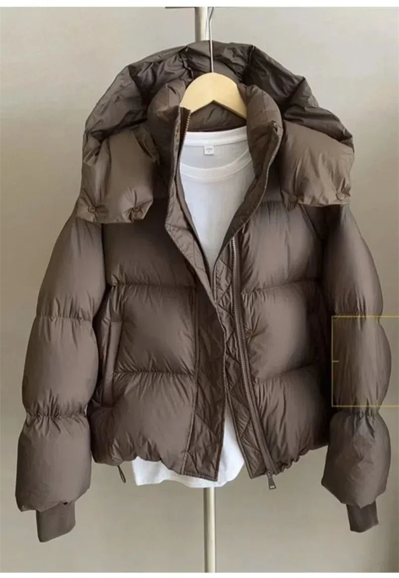 Ladies Short Down Cotton Jacket Women Winter Coat Jackets Warm Down Cotton Parkas New Fashion Hooded Loose Lady Bread Coats