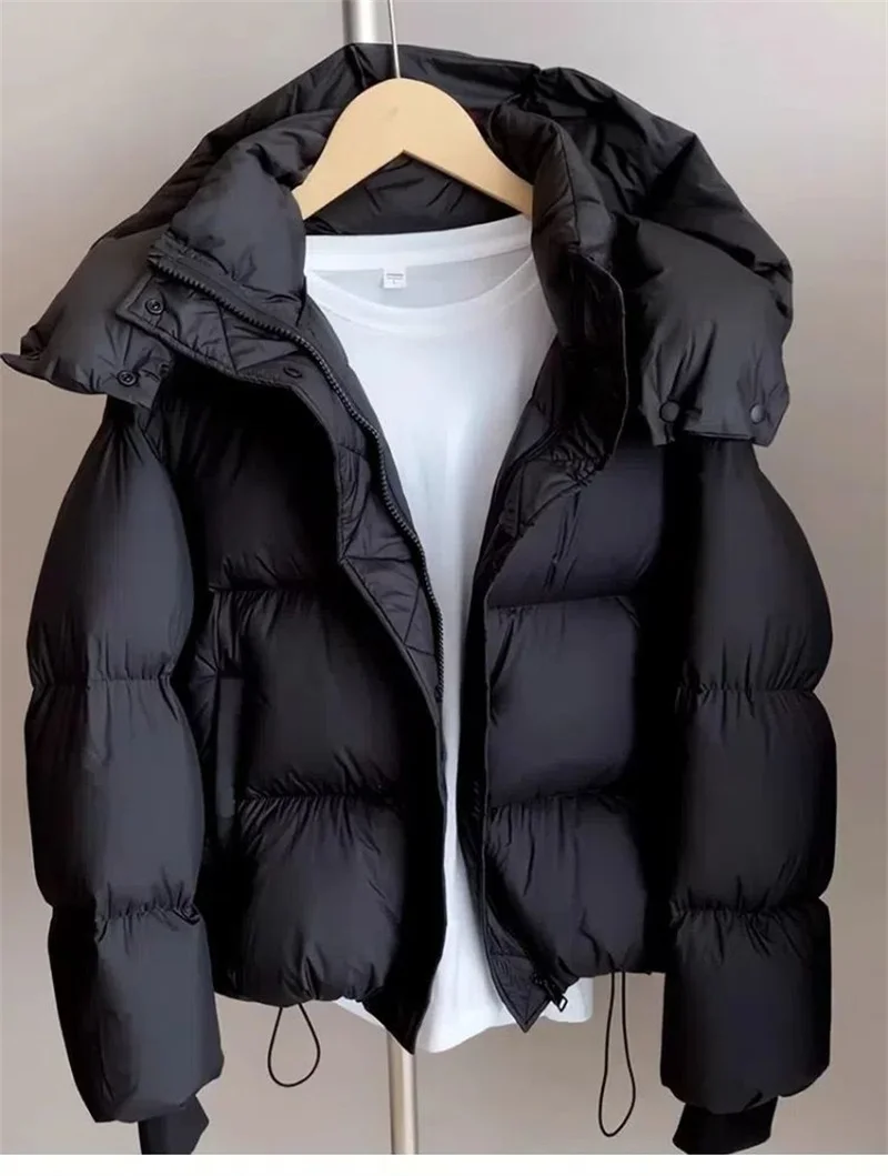 Ladies Short Down Cotton Jacket Women Winter Coat Jackets Warm Down Cotton Parkas New Fashion Hooded Loose Lady Bread Coats
