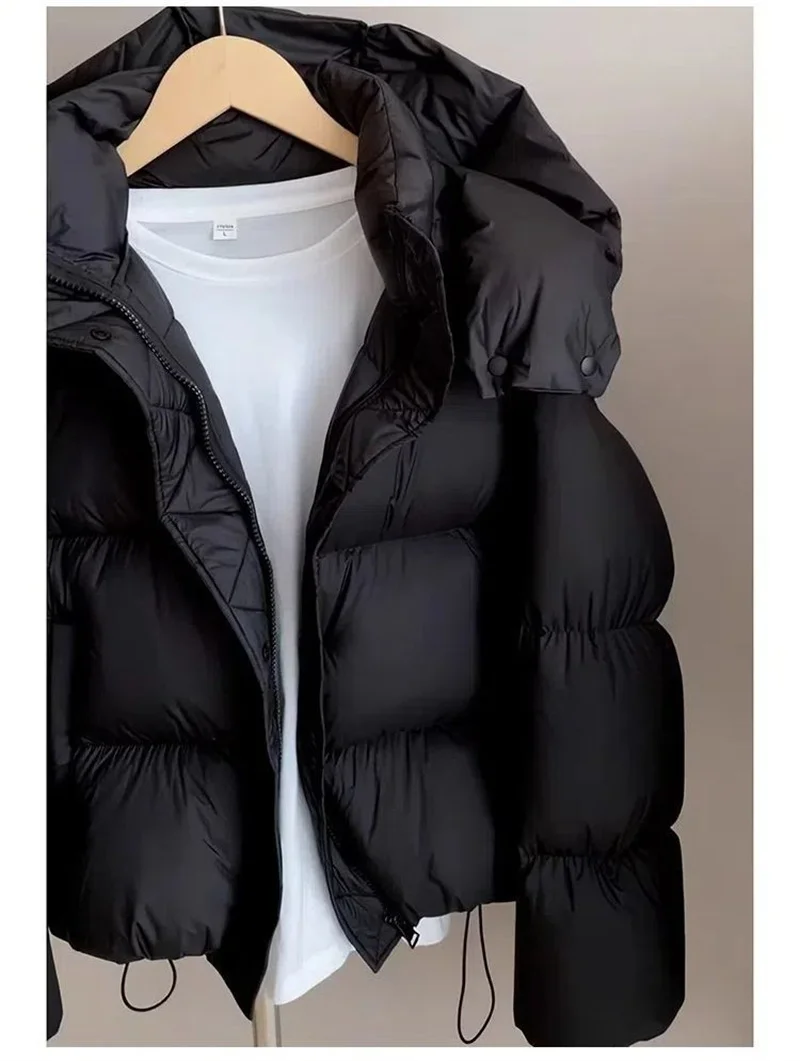 Ladies Short Down Cotton Jacket Women Winter Coat Jackets Warm Down Cotton Parkas New Fashion Hooded Loose Lady Bread Coats