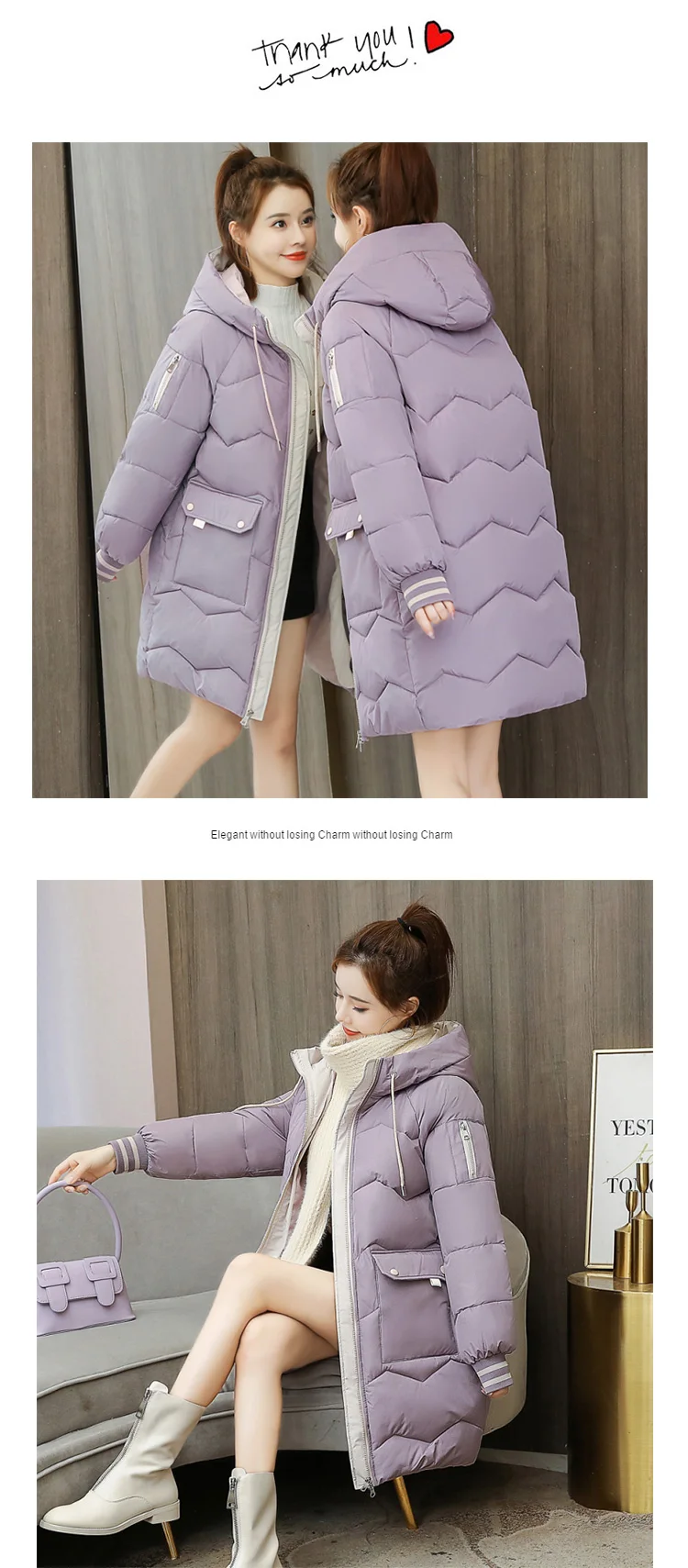 2023 Winter Women Jacket Coats Long Parkas Female Down cotton Hooded Overcoat Thick Warm Jackets Windproof Casual Student Coat
