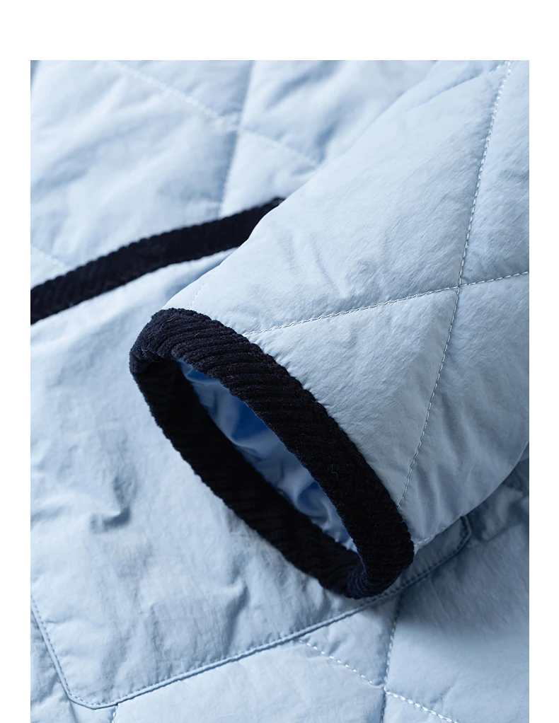TOYOUTH Women Cotton Coats 2025 Winter NewAsymmetric Contrast Color Spliced Retro Diamond Check Warm Loose Padded Jacket