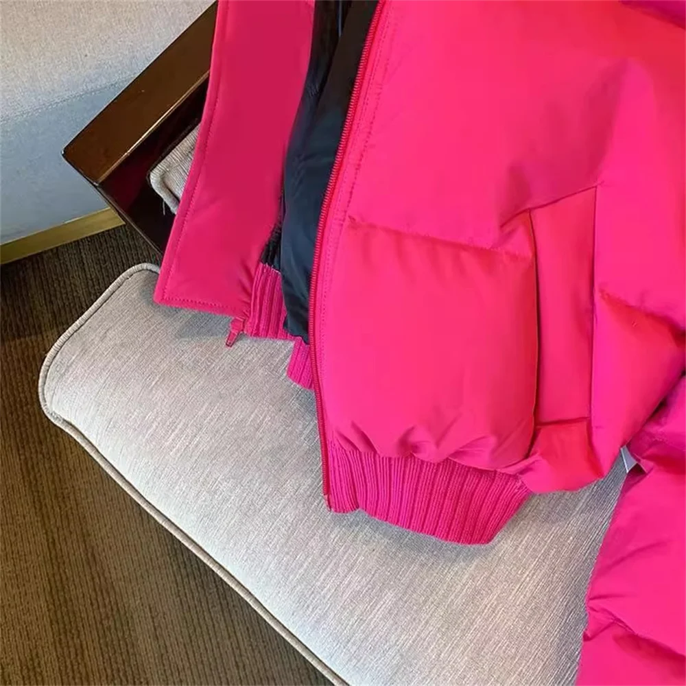 2025 Winter New Cotton Jacket for Women's Niche Ins Breadwear Large Collar Thickened Cotton Jacket Short Cotton Jacket