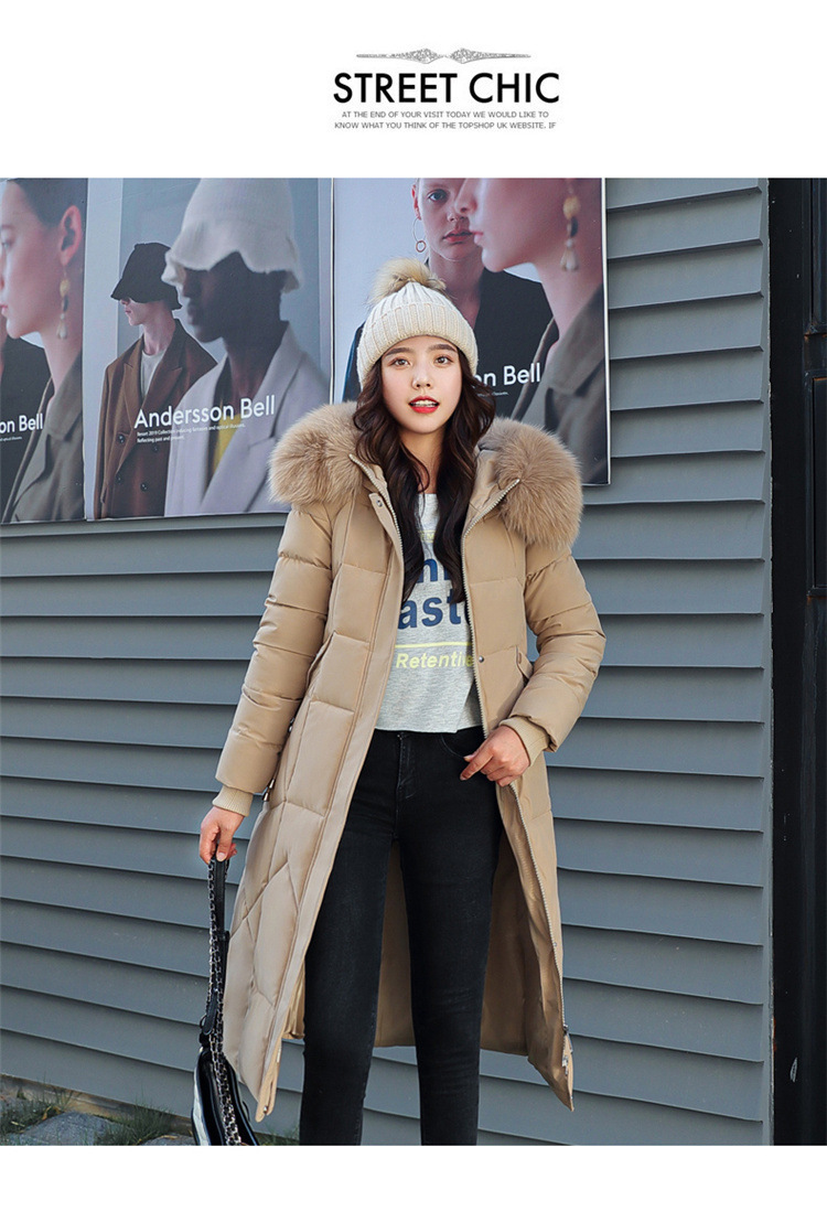 2023 Long Parkas Women Winter Coats Long Sleeve Down Cotton Cotton Jacket Slim Warm Lace-up Jackets Casual Coats
