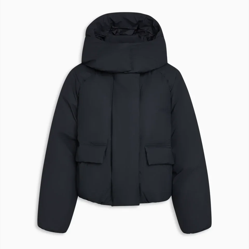 Warm Women's Hooded Cotton Padded Coats Loose Solid Stand Collar Full Sleeve Zipper Pockets Coat 2026 Autumn Winter Lady Outwear