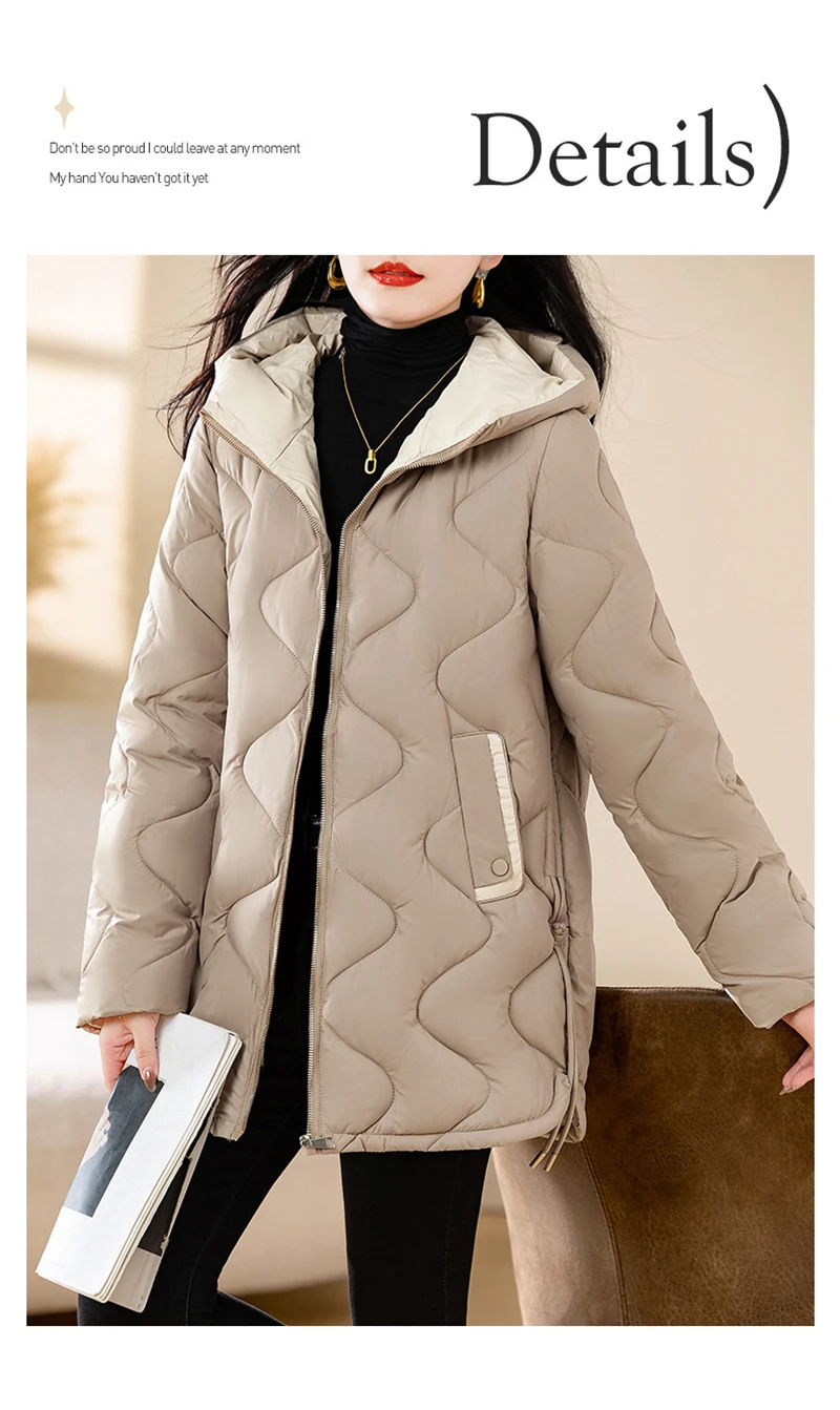 2024 New Winter Jacket Parkas Women Coat Fur Collar Hooded Overcoat Female Jacket Parka Thick Warm Cotton Padded Outwear