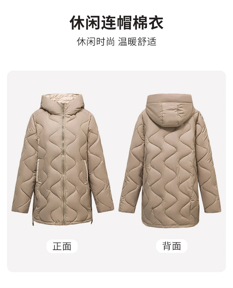 2024 New Winter Jacket Parkas Women Coat Fur Collar Hooded Overcoat Female Jacket Parka Thick Warm Cotton Padded Outwear