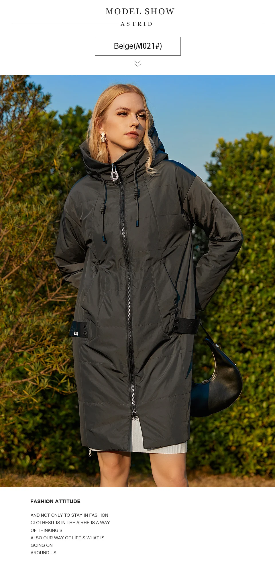 Astrid 2022 Spring Women Parkas Oversize Long Loose Padded Down Coats Hooded Women's Jacket Fashion Outerwear Quilted AM-7561