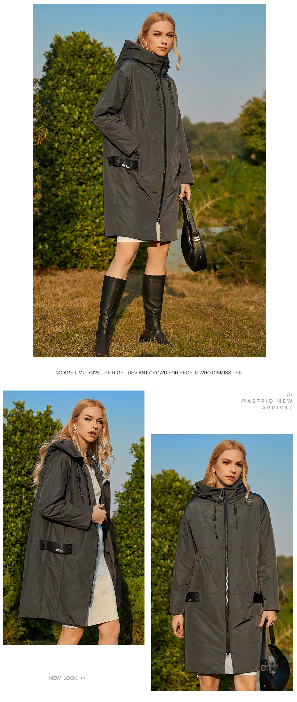 Astrid 2022 Spring Women Parkas Oversize Long Loose Padded Down Coats Hooded Women's Jacket Fashion Outerwear Quilted AM-7561