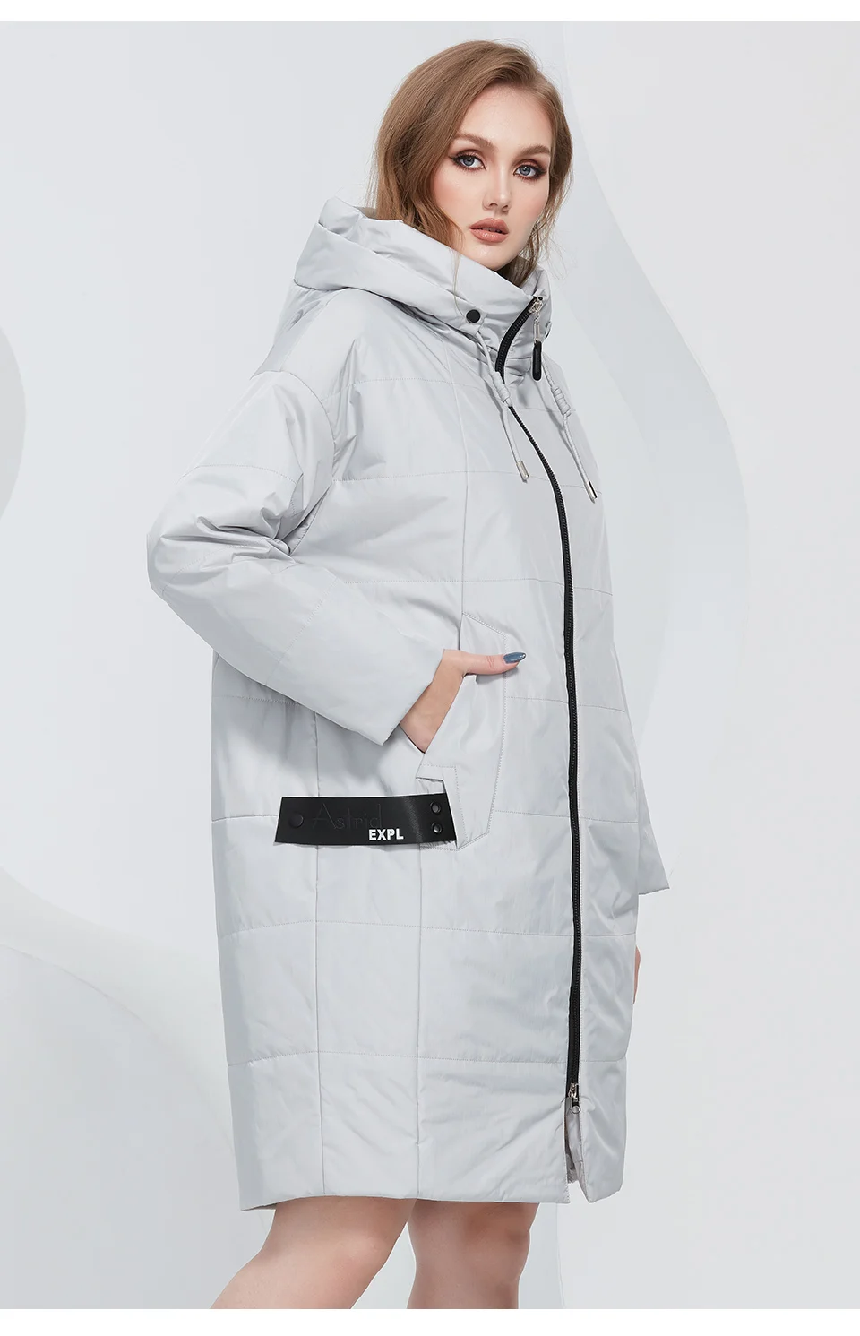 Astrid 2022 Spring Women Parkas Oversize Long Loose Padded Down Coats Hooded Women's Jacket Fashion Outerwear Quilted AM-7561