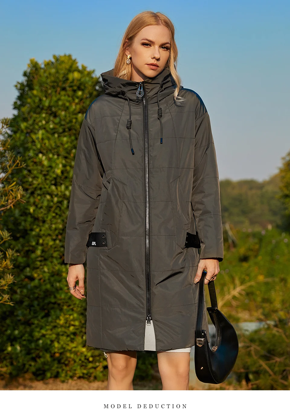 Astrid 2022 Spring Women Parkas Oversize Long Loose Padded Down Coats Hooded Women's Jacket Fashion Outerwear Quilted AM-7561