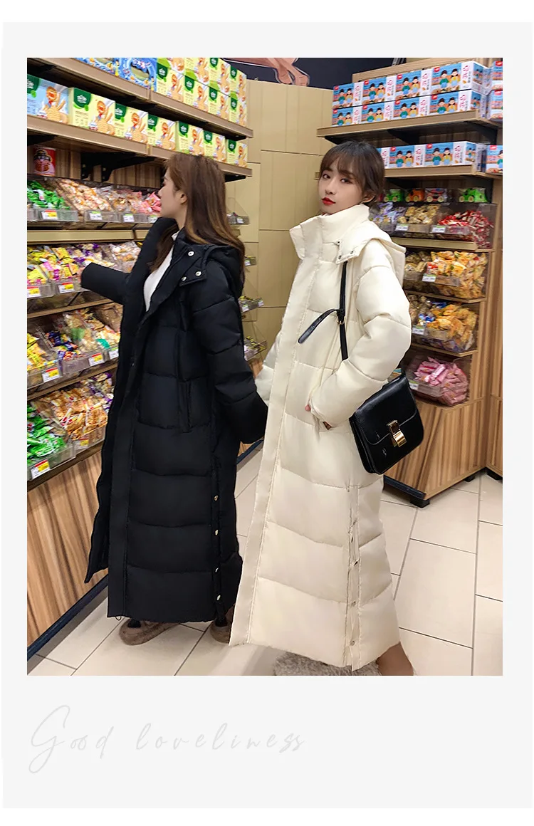 Women Parkas Long Coats Hooded Coat Maxi Autumn Casual Loose Thick Warm Outerwear Coat Jackets Elegant Splice Winter Jacket