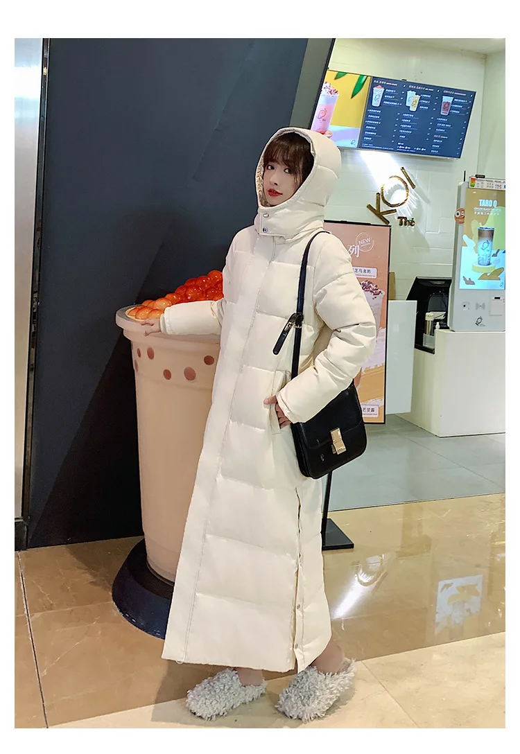 Women Parkas Long Coats Hooded Coat Maxi Autumn Casual Loose Thick Warm Outerwear Coat Jackets Elegant Splice Winter Jacket