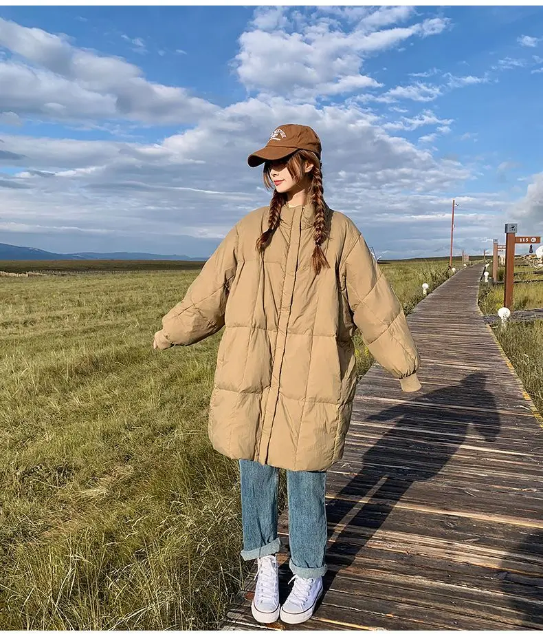 Women Winter Cotton Padded Jacket 2025 New Warm Thick Long Parka Coat Korean Women Loose Lapel Winter Outwear Women Cotton Coat