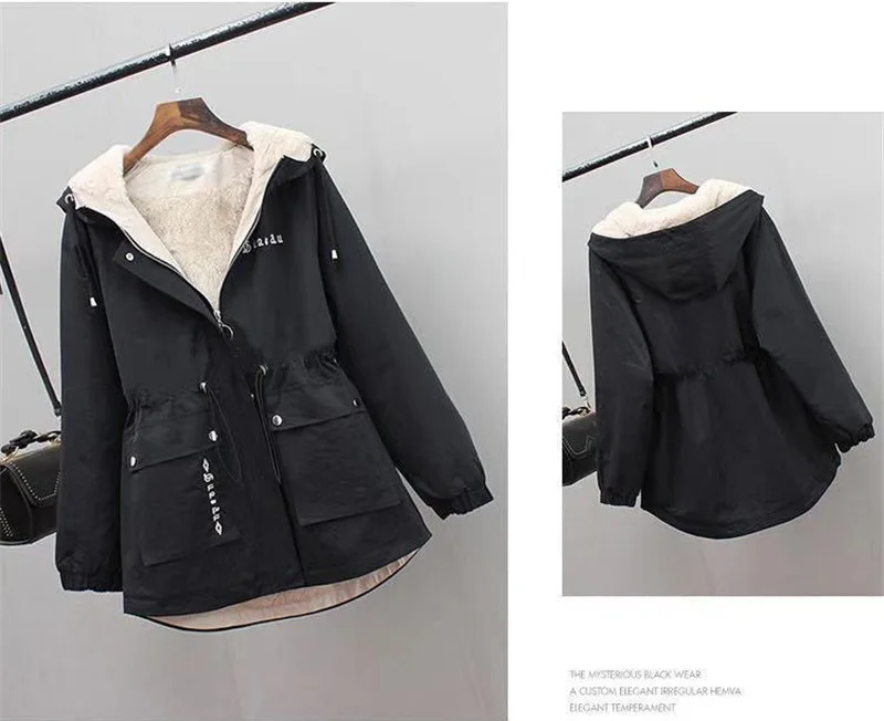 Women Winter Parkas Jacket 2024 New Add Velvet Thick Warm Outwear All-match Casual Short Loose Windbreaker Female Hooded Coat C