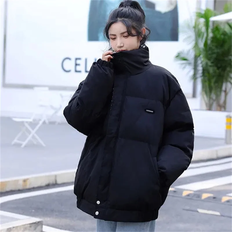 Checkerboard Plaid Cotton Jacket For Women 2023 Winter New Sen Style Down Bun Jacket ins Korean Version Loose Cotton Coat Trend