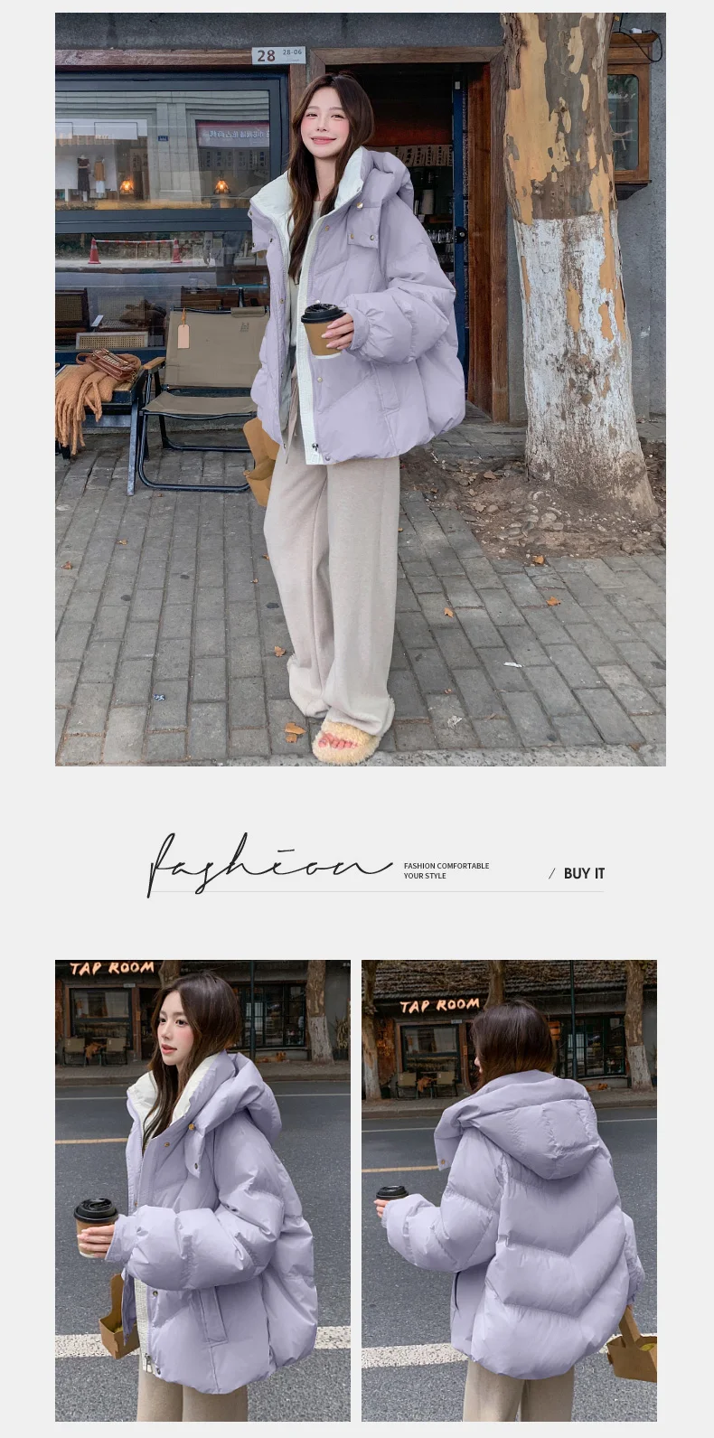 2026 Women Clothing Short Cotton Coat Winter New Style Loose Fit Thickened Petite Cotton Jacket Cold Protection Bread Parkas