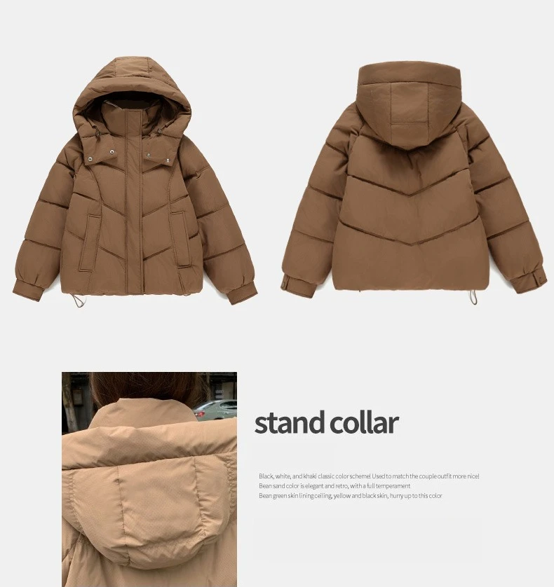 2026 Women Clothing Short Cotton Coat Winter New Style Loose Fit Thickened Petite Cotton Jacket Cold Protection Bread Parkas