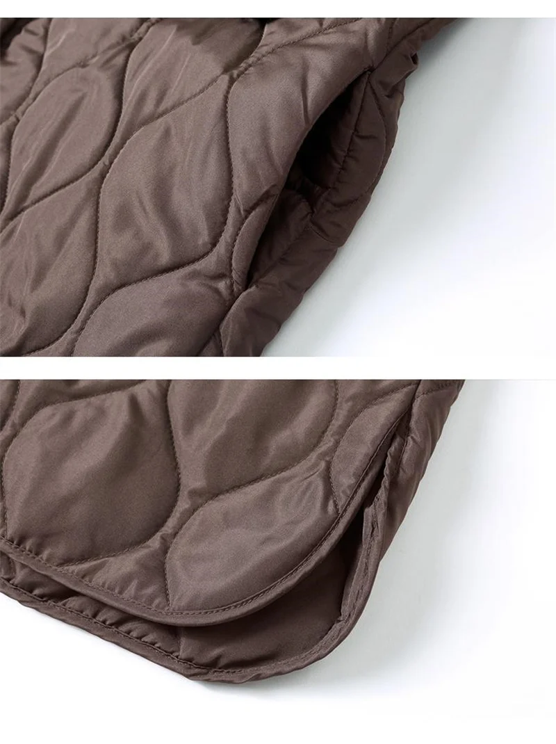 Women Literary Artistic Retro Patchwork Hooded Cotton Jacket Female Winter New Loose Slim Casual Mid Length Cotton Coat Pullover
