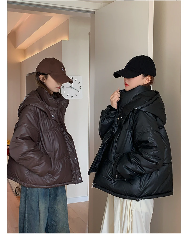 Winter Women Parkas Warn Casual Loose Women's Jacket Down Coats Solid Oversize Women's Winter Jacket Soft Cotton Puffer Jacket