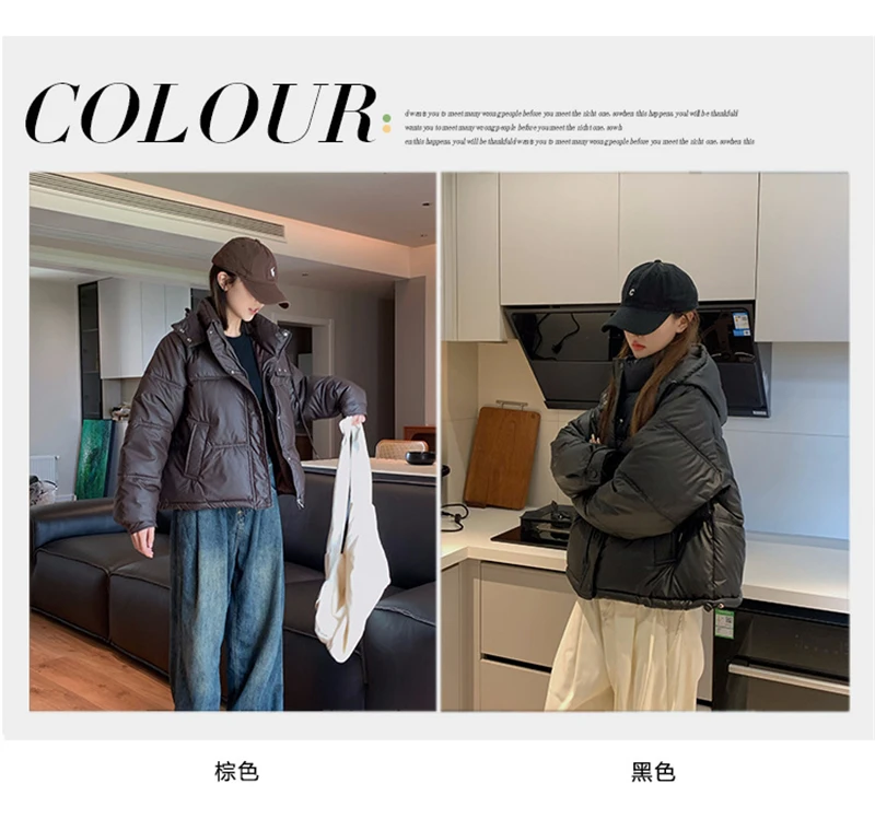 Winter Women Parkas Warn Casual Loose Women's Jacket Down Coats Solid Oversize Women's Winter Jacket Soft Cotton Puffer Jacket