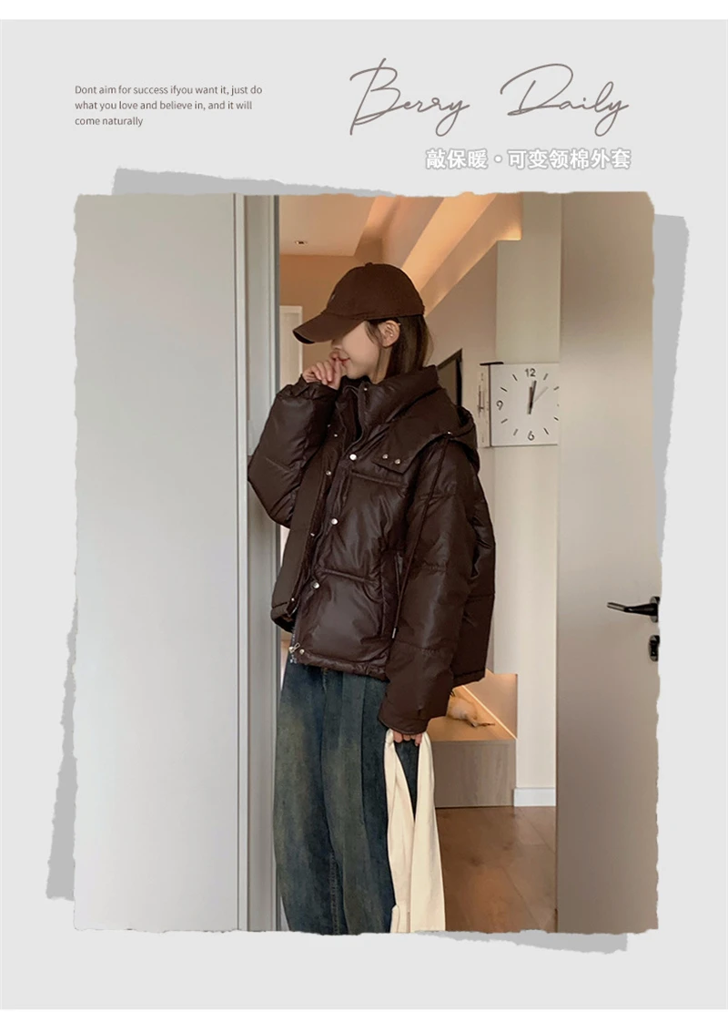 Winter Women Parkas Warn Casual Loose Women's Jacket Down Coats Solid Oversize Women's Winter Jacket Soft Cotton Puffer Jacket
