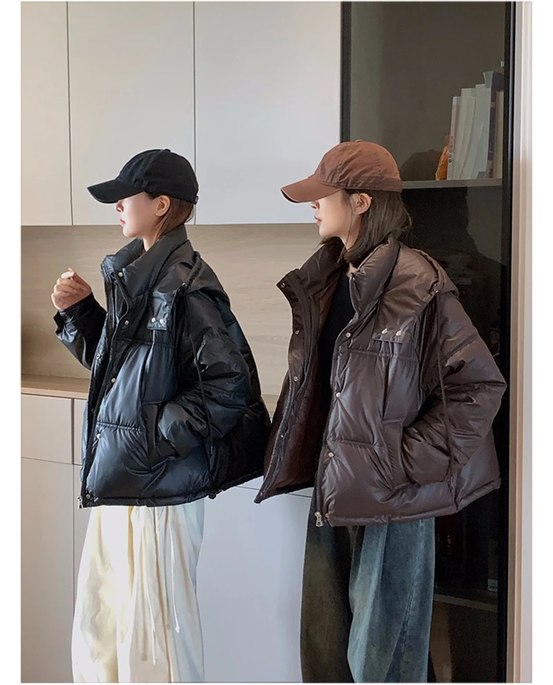 Winter Women Parkas Warn Casual Loose Women's Jacket Down Coats Solid Oversize Women's Winter Jacket Soft Cotton Puffer Jacket
