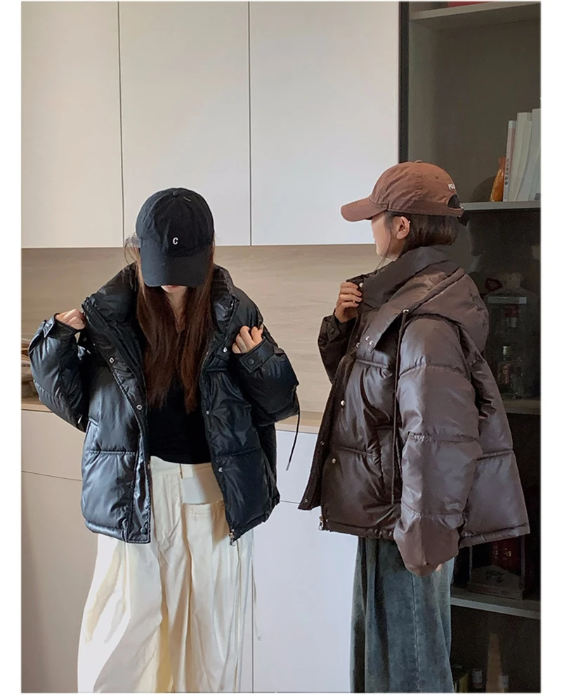 Winter Women Parkas Warn Casual Loose Women's Jacket Down Coats Solid Oversize Women's Winter Jacket Soft Cotton Puffer Jacket