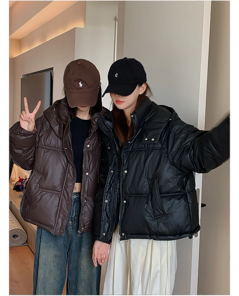 Winter Women Parkas Warn Casual Loose Women's Jacket Down Coats Solid Oversize Women's Winter Jacket Soft Cotton Puffer Jacket