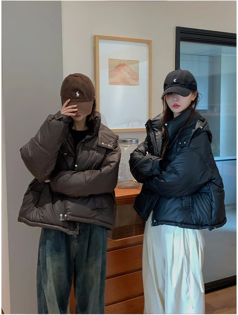 Winter Women Parkas Warn Casual Loose Women's Jacket Down Coats Solid Oversize Women's Winter Jacket Soft Cotton Puffer Jacket