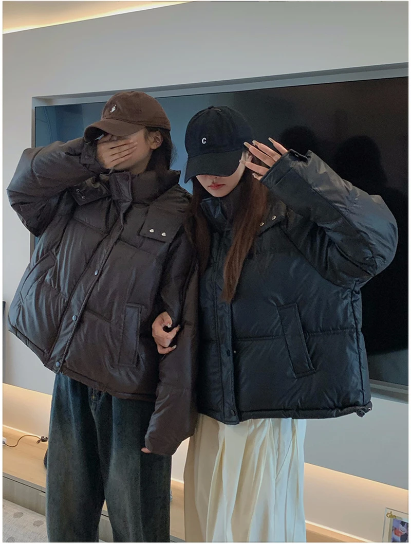 Winter Women Parkas Warn Casual Loose Women's Jacket Down Coats Solid Oversize Women's Winter Jacket Soft Cotton Puffer Jacket