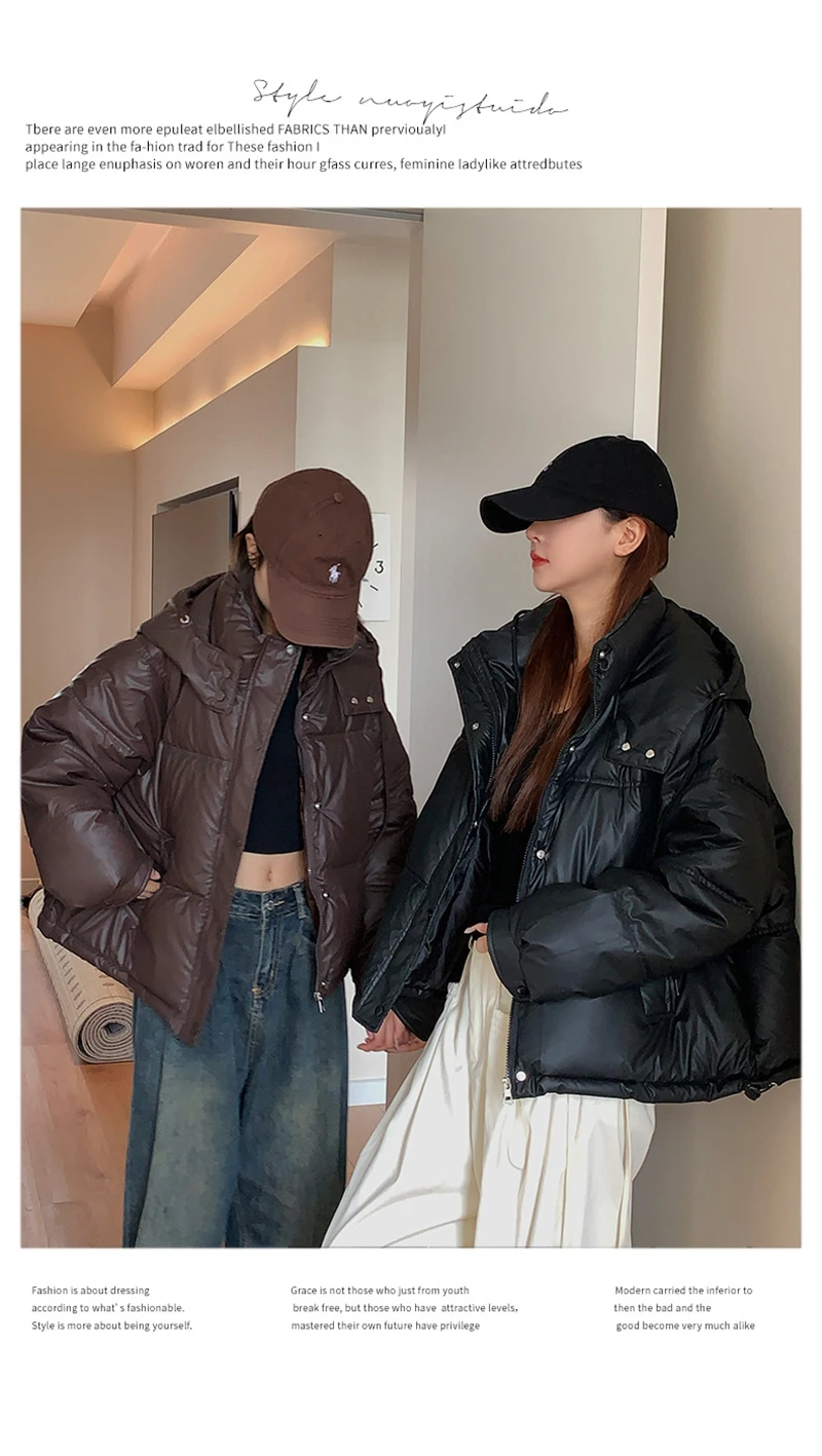 Winter Women Parkas Warn Casual Loose Women's Jacket Down Coats Solid Oversize Women's Winter Jacket Soft Cotton Puffer Jacket
