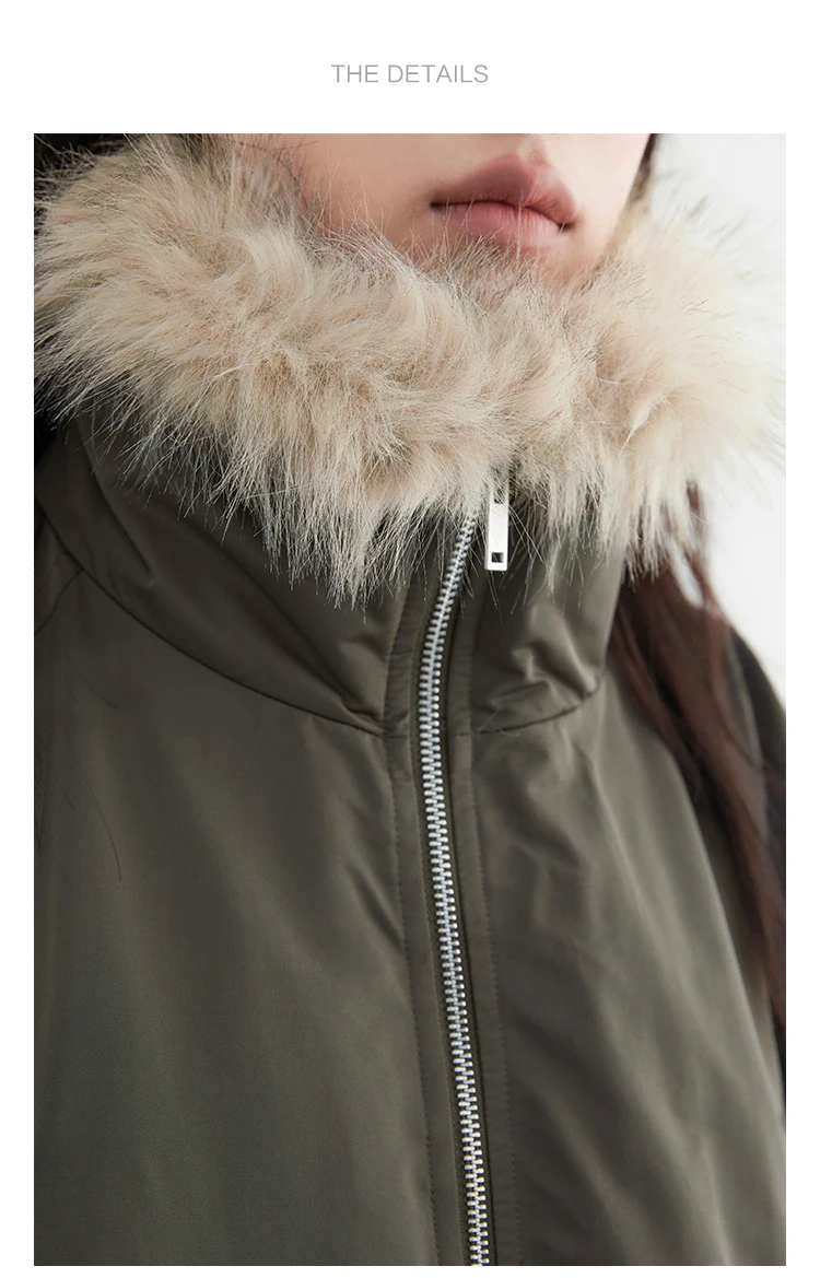 Korean Fashion Women 2025 New Black White Down Cotton Jacket Winter Long Sleeved Festival Versatile Cardigans Zipper Coat Casual