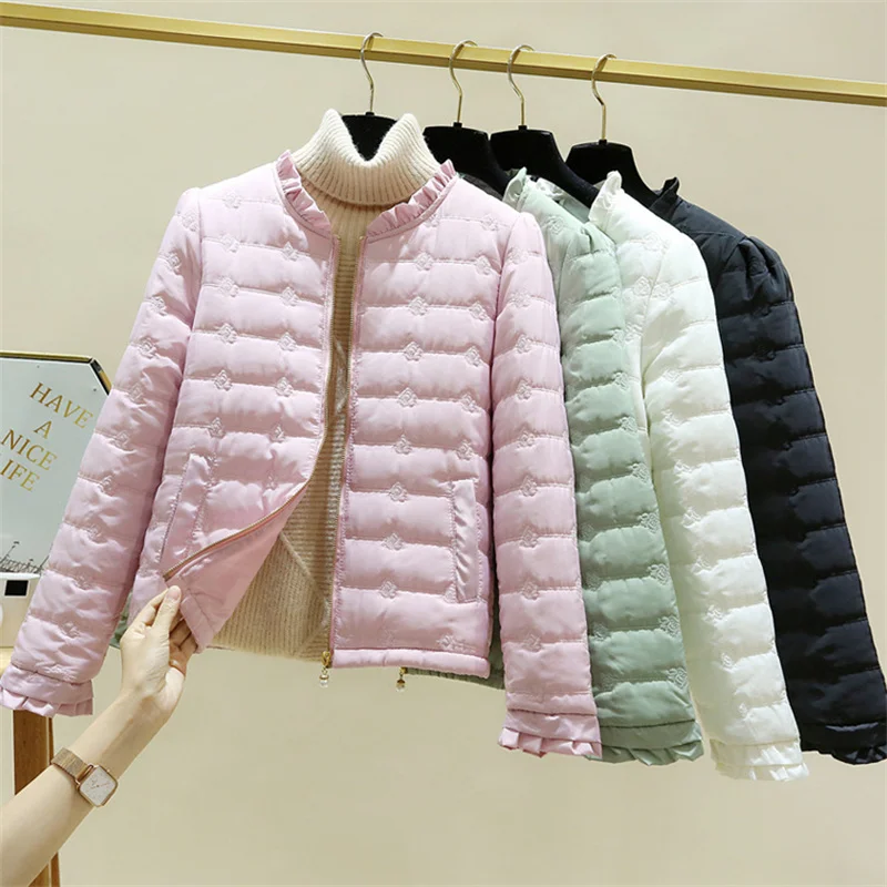 New 2026 Women Jacket Autumn Winter Korean Loose Lightweight Casual Warm Down Cotton parkas Female Outwear Overcoat Lady Tops