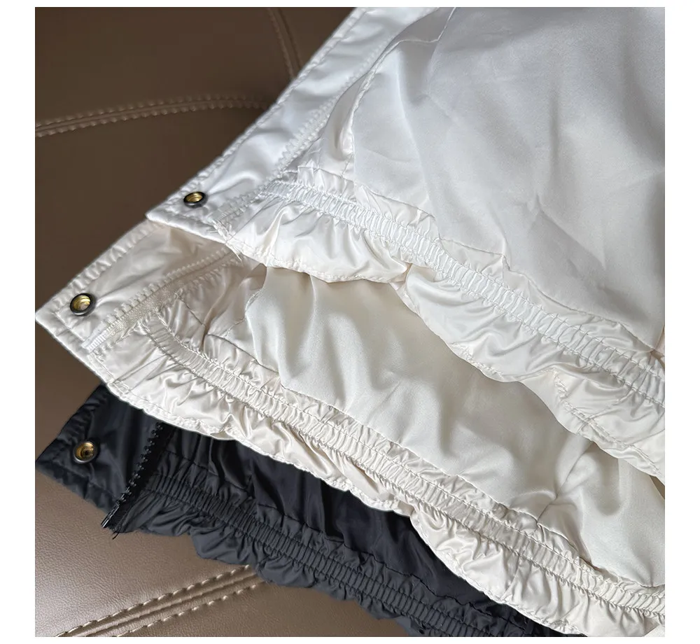 ZAROY Winter Belted Coat Women Fur Hood Quilted Cotton Padded Jackets Fashion Elegant Streetwear Outerwear Skiing Parkas куртка