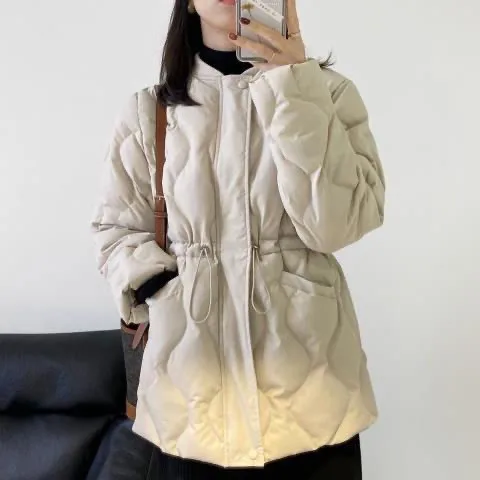 2025 New Women Warm Thicken Cotton Coat Korean Loose Waist Down Cotton Jacket Women Winter Windproof Jacket Women Parka Outwear