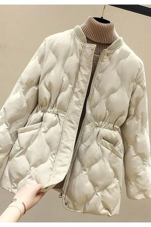 2025 New Women Warm Thicken Cotton Coat Korean Loose Waist Down Cotton Jacket Women Winter Windproof Jacket Women Parka Outwear