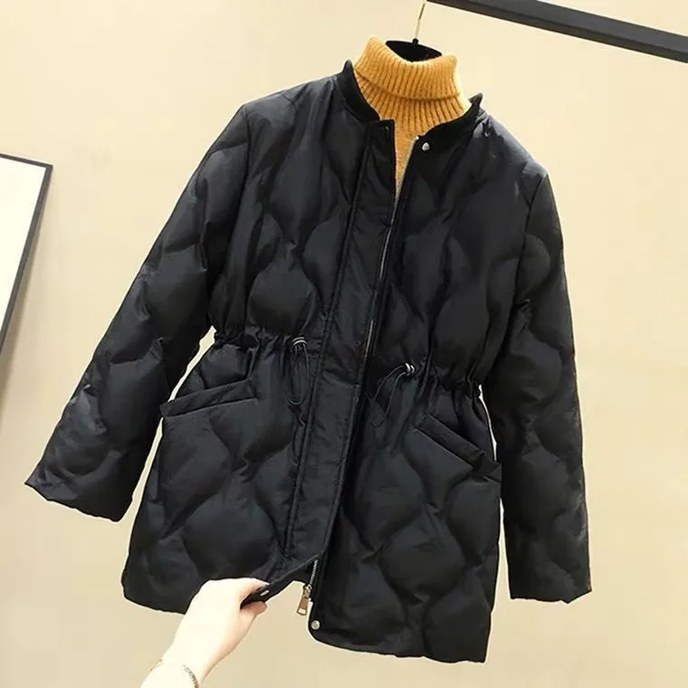 2025 New Women Warm Thicken Cotton Coat Korean Loose Waist Down Cotton Jacket Women Winter Windproof Jacket Women Parka Outwear