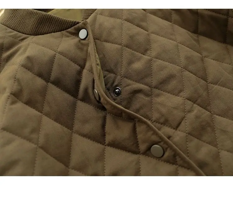 Spring New Women Clothing Fashion Long Sleeve Pockets Slim Fit Thin Quilted Jacket Light weight Short Jacket Women Cotton Jacket