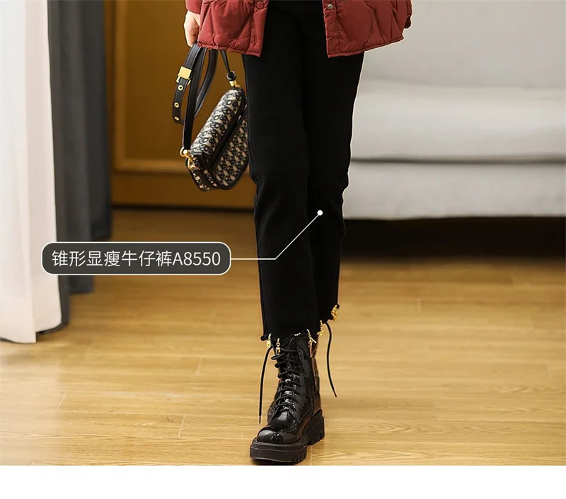 2025 Autumn Women Black Thin Cotton Quilted Coats Female Casual Lapel Jacket Female Spring Outerwear Red Button Padden Shirt Top