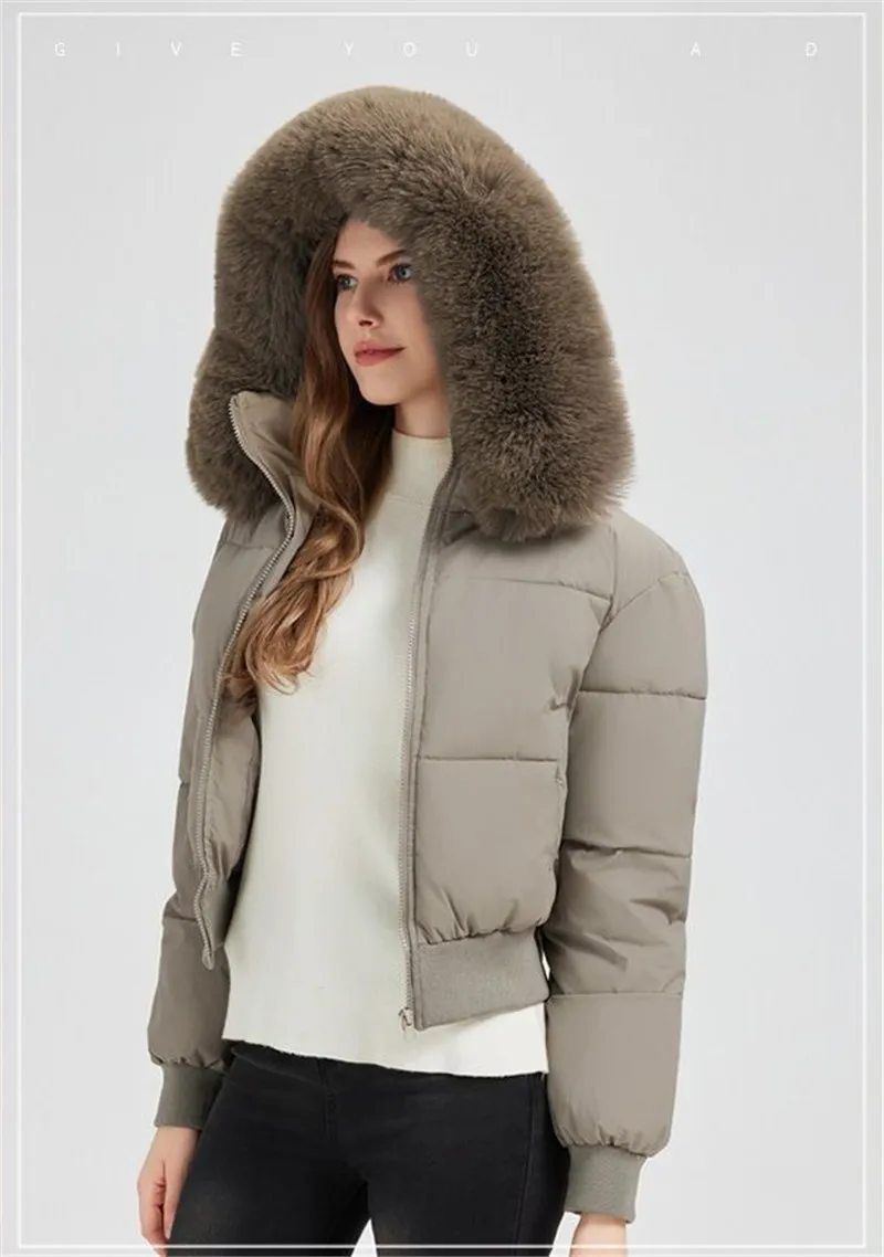 Winter 2026 New Women's European American Style Coat Down Cotton-padded Female Short Waist Jacket Short Fashion Loose Overwear