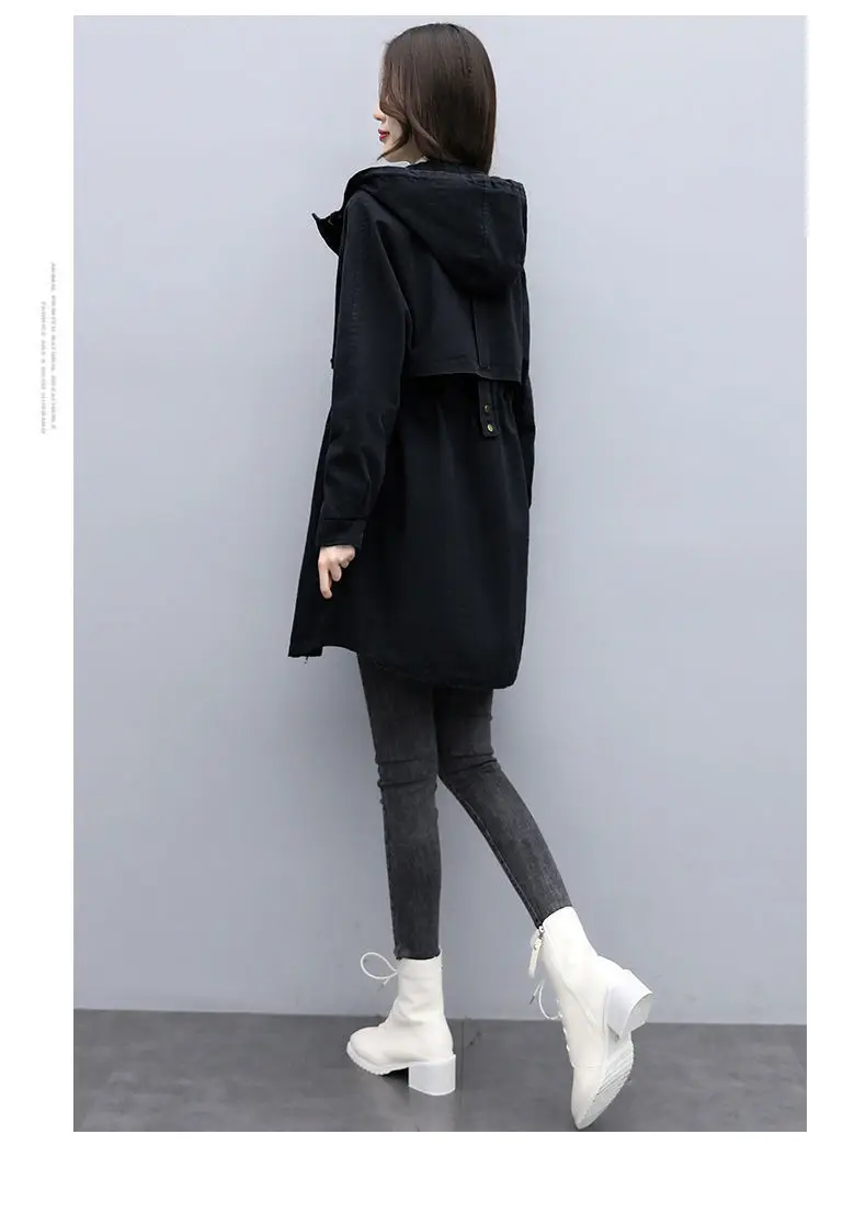 Medium long Hooded Waist cinching Parker Women's 2026 Autumn Winter New Thicken Warm Cotton Jackets Female Velvet Casual Coats