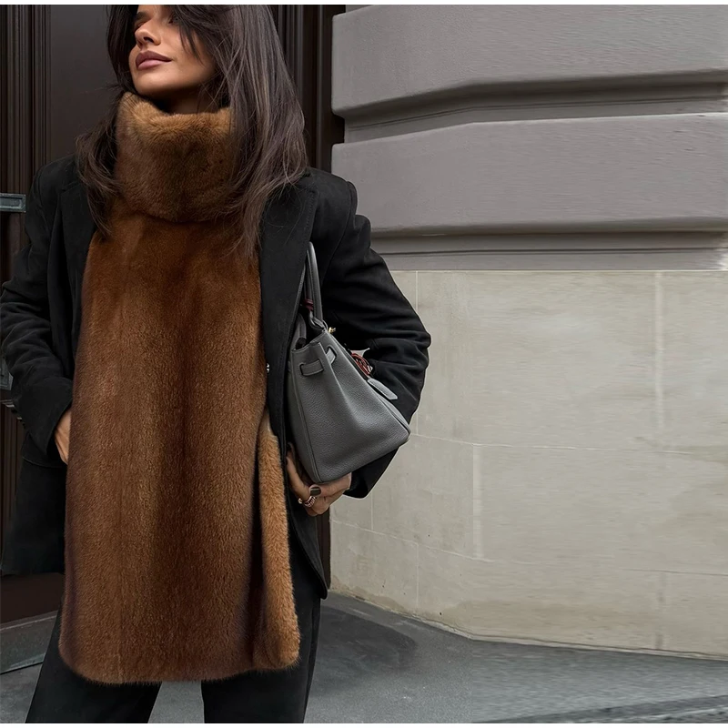 Street Faux Fur Collar Cropped Coats Women Loose Full Sleeve Single Breasted Thicken Jacket 2026 Winter Lady Chic Furry Outwear