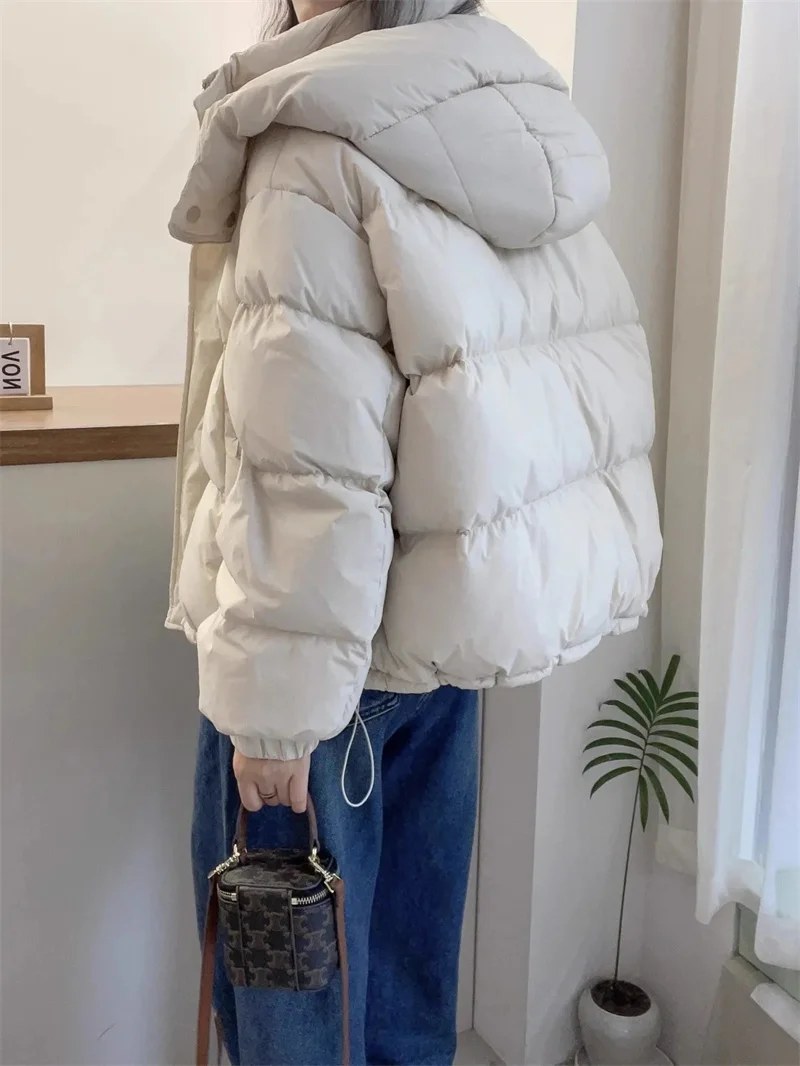 Fashion Parkas Women's Jacket Korean 2024 New Autumn Winter Loose Hooded Thicken Warm Short Down Cotton Padded Coats Female Tops